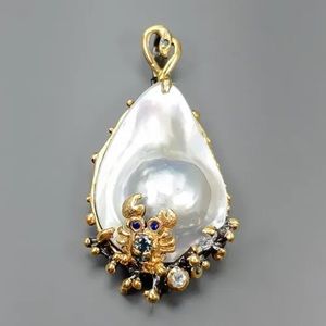 NATURAL NON ENHANCED SHELL PENDANT 925 STERLING SILVER